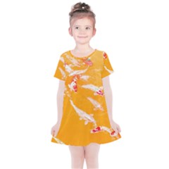 Koi Carp Scape Kids  Simple Cotton Dress by essentialimage