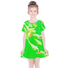 Koi Carp Scape Kids  Simple Cotton Dress by essentialimage