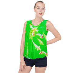 Koi Carp Scape Bubble Hem Chiffon Tank Top by essentialimage