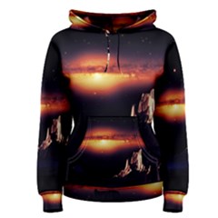 Space Star Galaxies Universe Women s Pullover Hoodie by Simbadda