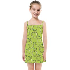 Fruit Apple Green Kids  Summer Sun Dress by HermanTelo