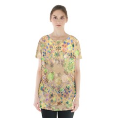 Flowers Color Colorful Watercolour Skirt Hem Sports Top by Simbadda