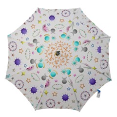 Shapes Stars Moon Sun Pattern Hook Handle Umbrellas (medium) by Simbadda