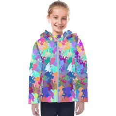 Colorful Spots                                  Kids  Hooded Puffer Jacket