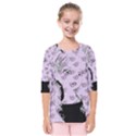 Wide Eyed Girl Lilac Kids  Quarter Sleeve Raglan Tee View1