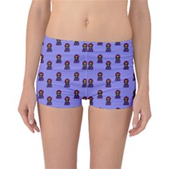 Nerdy 60s  Girl Pattern Purple Boyleg Bikini Bottoms by snowwhitegirl