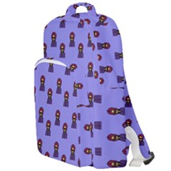 Nerdy 60s  Girl Pattern Purple Double Compartment Backpack by snowwhitegirl