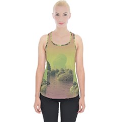 Planet Water Sea Landscape Space Piece Up Tank Top by Simbadda