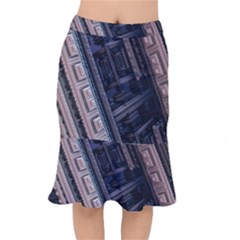 Fractal 3d Pattern Graphics Model Short Mermaid Skirt by Simbadda