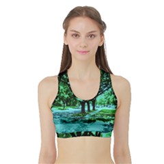 Hot Day In Dallas 5 Sports Bra With Border by bestdesignintheworld