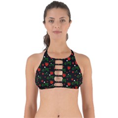 Strawberries Pattern Perfectly Cut Out Bikini Top