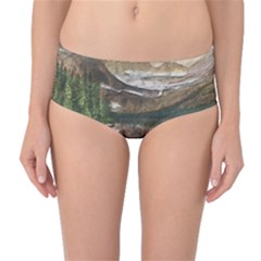 Glacier National Park Scenic View Mid-waist Bikini Bottoms by Sudhe