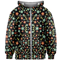 Flowers-2 Kids  Zipper Hoodie Without Drawstring by ArtworkByPatrick