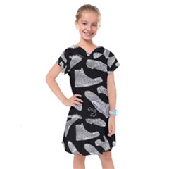 Pattern Shiny Shoes Kids  Drop Waist Dress