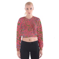 Pattern Saying Wavy Cropped Sweatshirt by Sudhe