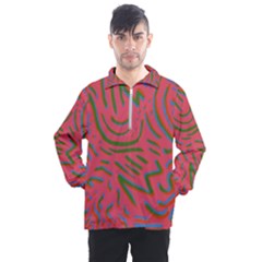 Pattern Saying Wavy Men s Half Zip Pullover