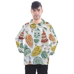 Surface Pattern  Vintage Christmas Ornaments Men s Half Zip Pullover