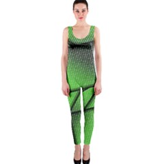 Binary Digitization Null Green One Piece Catsuit