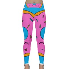 Donut Doughnut Dessert Clip Art Classic Yoga Leggings by Simbadda