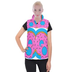 Donut Doughnut Dessert Clip Art Women s Button Up Vest by Simbadda