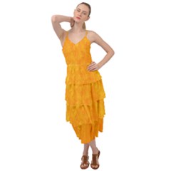 Sunshine Orange Layered Bottom Dress