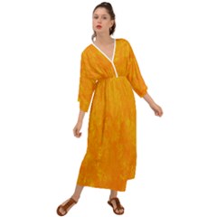 Sunshine Orange Grecian Style  Maxi Dress