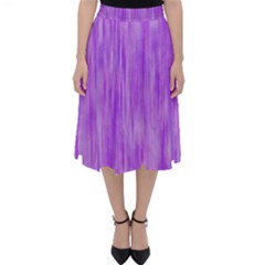 Purple Lavender Splash Classic Midi Skirt by retrotoomoderndesigns