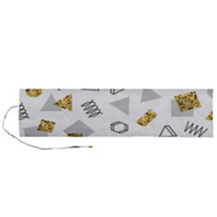 Memphis Seamless Patterns Roll Up Canvas Pencil Holder (l) by Vaneshart