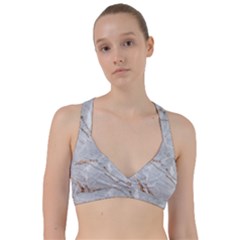 Gray Light Marble Stone Texture Background Sweetheart Sports Bra by Vaneshart