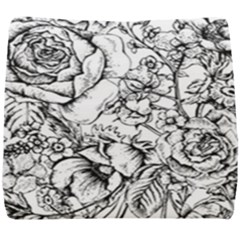 Vintage Floral Vector Seamless Pattern With Roses Seat Cushion by Vaneshart