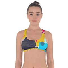 Abstract Colorful Pattern Shape Design Background Got No Strings Sports Bra by Vaneshart