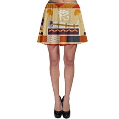 Seamless Ethnic Pattern Skater Skirt