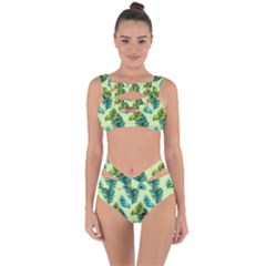 Peacock Feather Pattern Bandaged Up Bikini Set  by Vaneshart