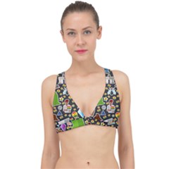 Vector Flat Seamless Texture Pattern Ghana Classic Banded Bikini Top