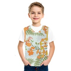 Peacock Flower Seamless Pattern Kids  Sportswear by Vaneshart