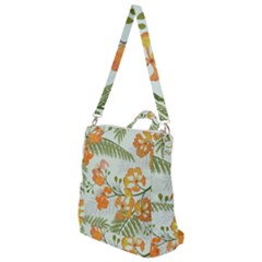Peacock Flower Seamless Pattern Crossbody Backpack by Vaneshart