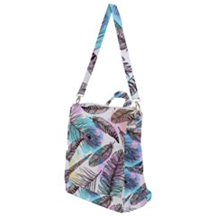 Hand Drawn Feathers Seamless Pattern Crossbody Backpack by Vaneshart