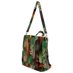 Feathers Realistic Pattern Crossbody Backpack by Vaneshart