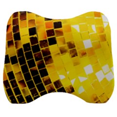 Golden Disco Ball Velour Head Support Cushion by essentialimage