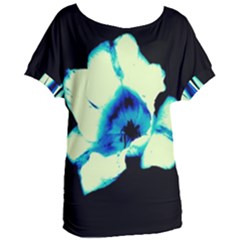 Blue And Yellow Tulip Women s Oversized Tee by okhismakingart