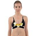 Yellow and Orange Tulip Wrap Around Bikini Top View1