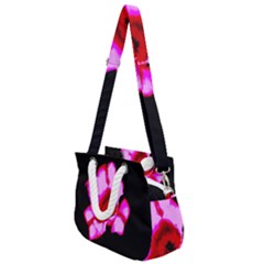 Pink And Red Tulip Rope Handles Shoulder Strap Bag by okhismakingart