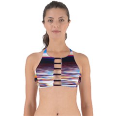 Lake Sea Water Wave Sunset Perfectly Cut Out Bikini Top