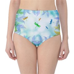 Scrapbooking Tropical Pattern Classic High-waist Bikini Bottoms