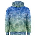 Water Blue Transparent Crystal Men s Overhead Hoodie