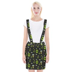 Alien Ufo Pattern Braces Suspender Skirt by Vaneshart