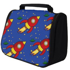 Space Rocket Pattern Full Print Travel Pouch (big) by Vaneshart