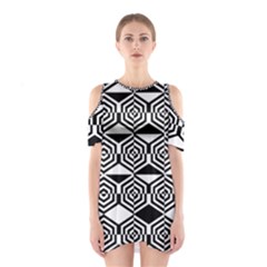 Hexagon Shoulder Cutout One Piece Dress