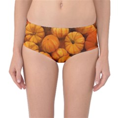 Mini Pumpkins Mid-waist Bikini Bottoms by bloomingvinedesign