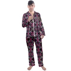 Abstract 1 1 Men s Satin Pajamas Long Pants Set by ArtworkByPatrick